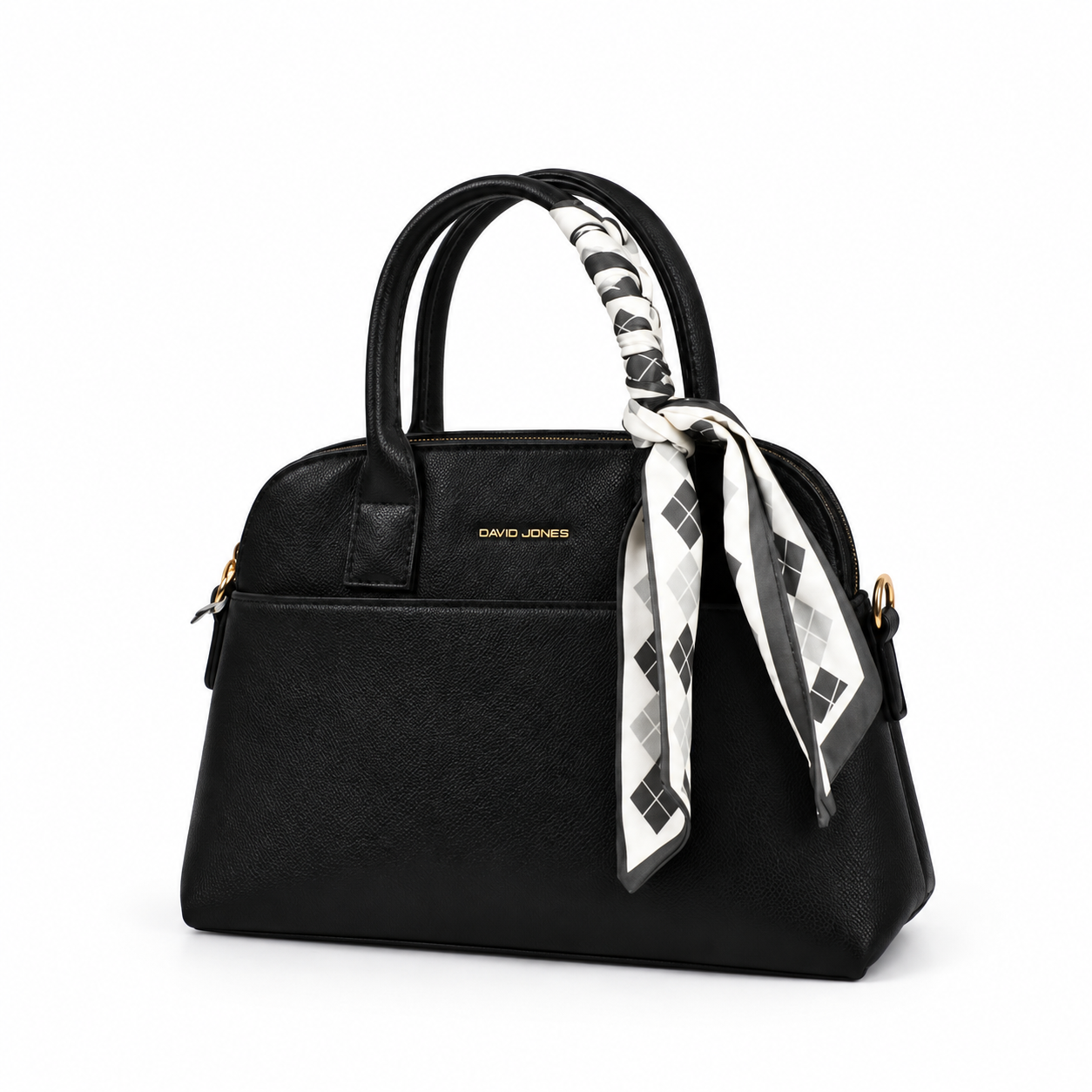 Sac à Main Noir avec Foulard